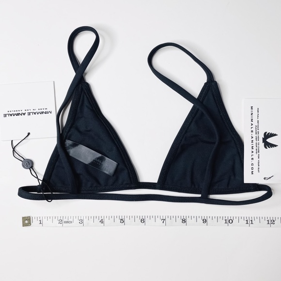 NWT MINIMALE ANIMALE Black Bikini Lucid XS Top & Nolita Thong Small Bottom - Picture 7 of 12